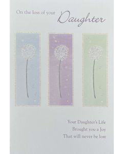 Loss of Daughter - Three dandelion flowers