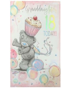 GRANDDAUGHTER AGE 18 Card - Teddy