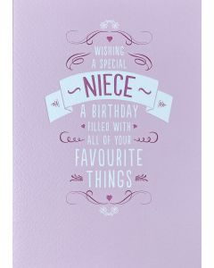 Niece Birthday - 'Favourite Things' on pink