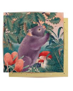 Greeting Card - Wombat Wanderer