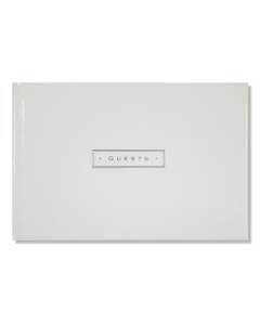 White Leather Guest Book 