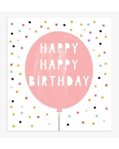 Birthday Card - Pink Balloon
